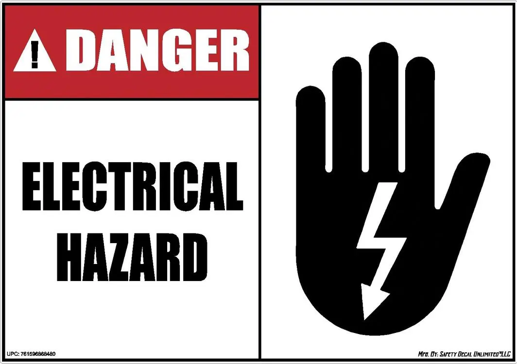 Danger Electrical Hazard Sticker Decal