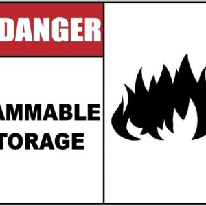 Danger Flammable Storage Sticker Decal