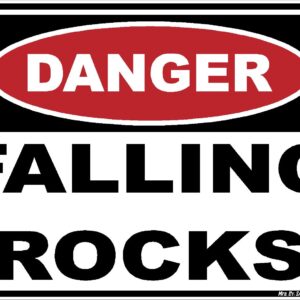 Danger Falling Rocks Sticker