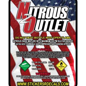 nitrous outlet 15lb nitrous bottle label