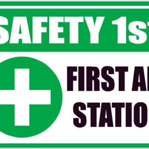 safety 1st first aid station green white