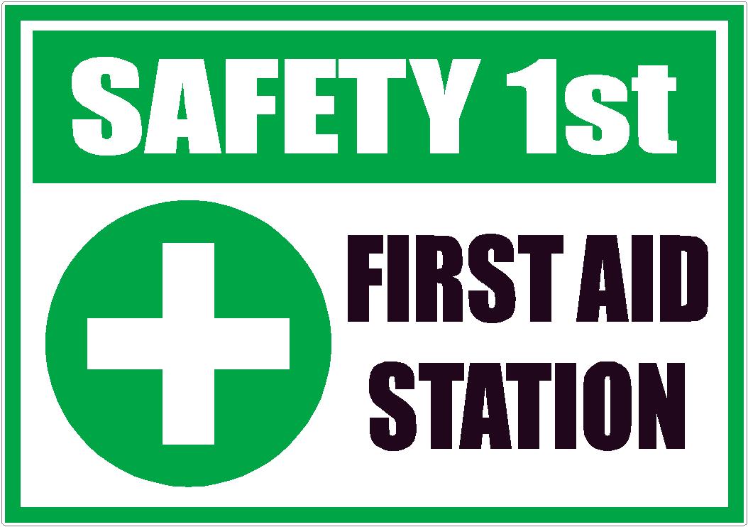 safety 1st first aid station green white