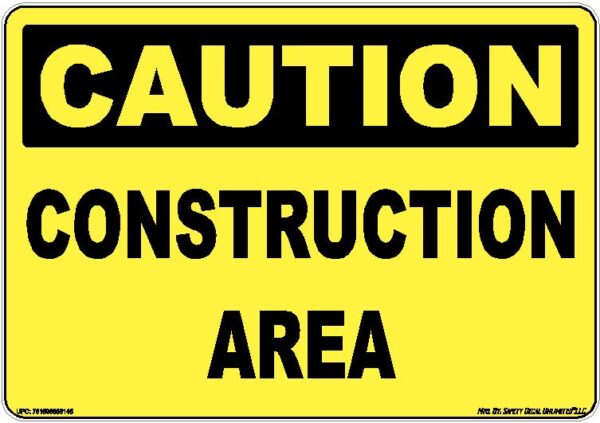 Caution Construction Area Sticker Decal Replacement Skin