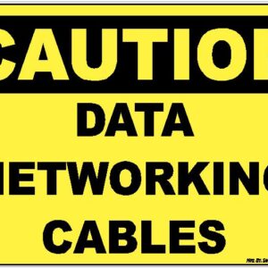 Caution Data Networking Cables Sticker Decal Replacement Skin