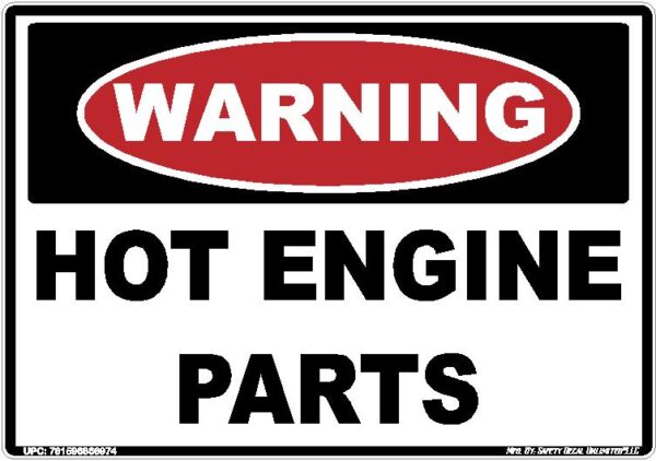 Warning Hot Engine Parts Sticker decal Replacement Skin