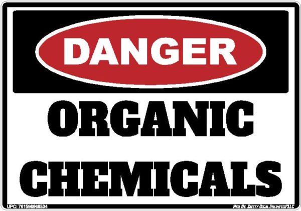 Danger Organic Chemicals Sticker Decal Replacement Skin red black